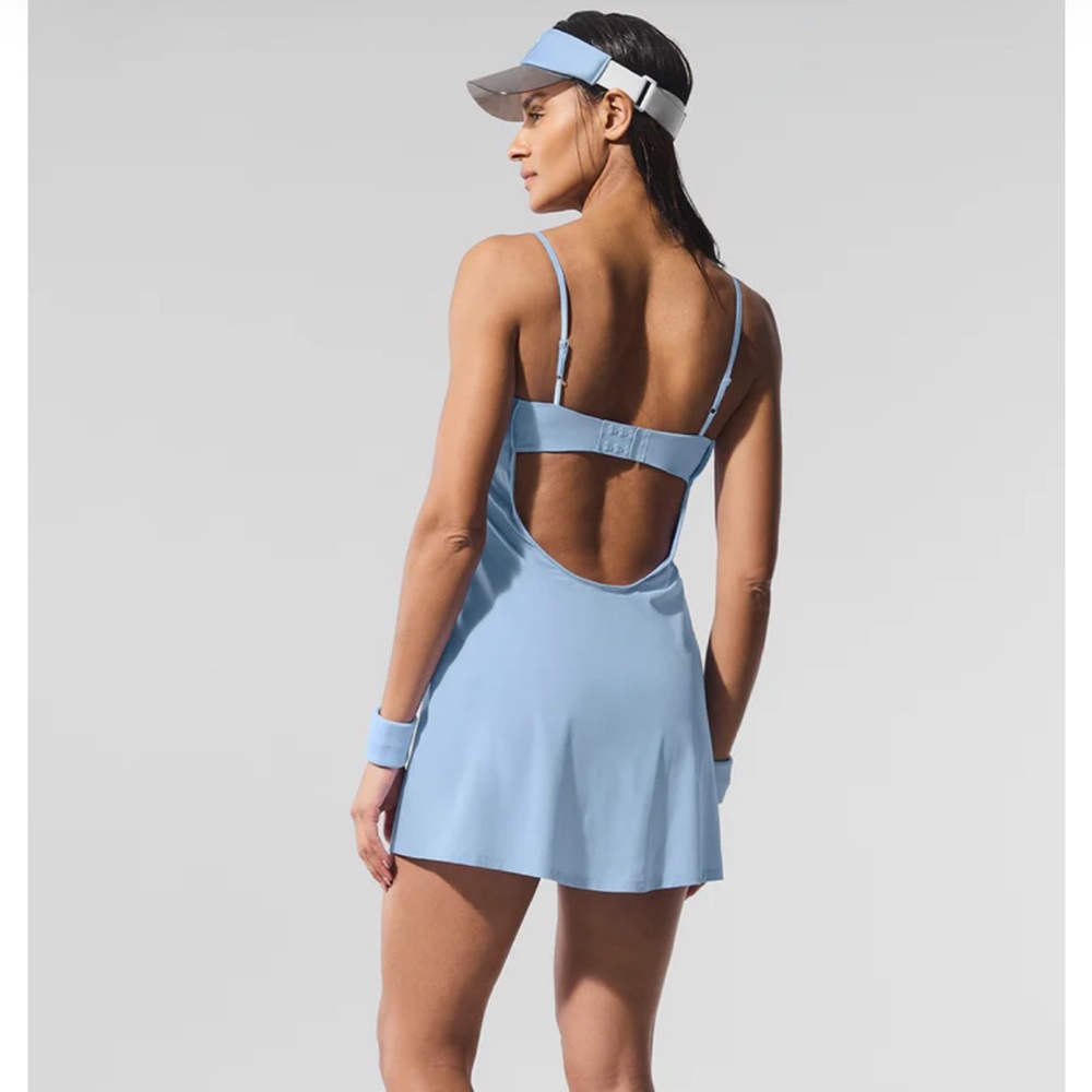 ALO Yoga Light Blue Backless Tennis Dress